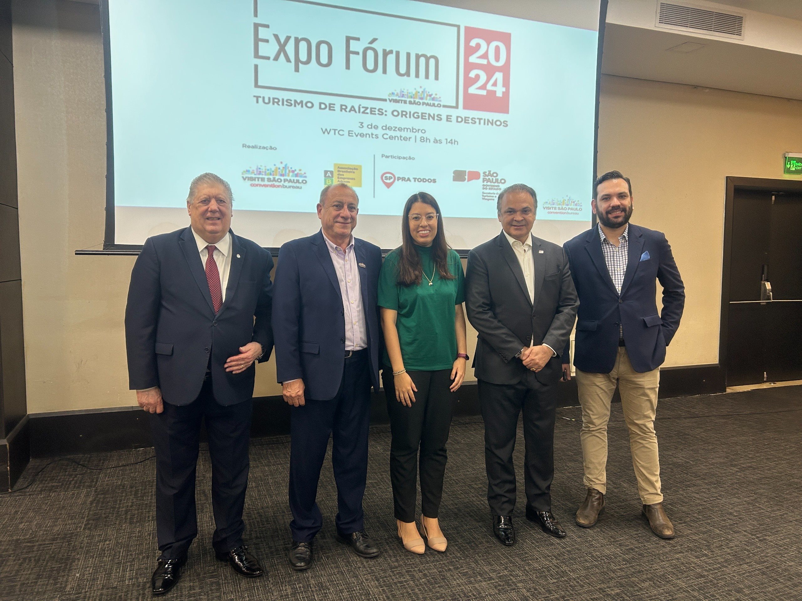 Fernando Guinato, do WTC Events Center, Toni Sando, do Visite São Paulo CVB, Ana Clemente, da Setur-SP, Roberto de Lucena, da Setur-SP, e Fabio Zelenski, do Visite São Paulo CVB