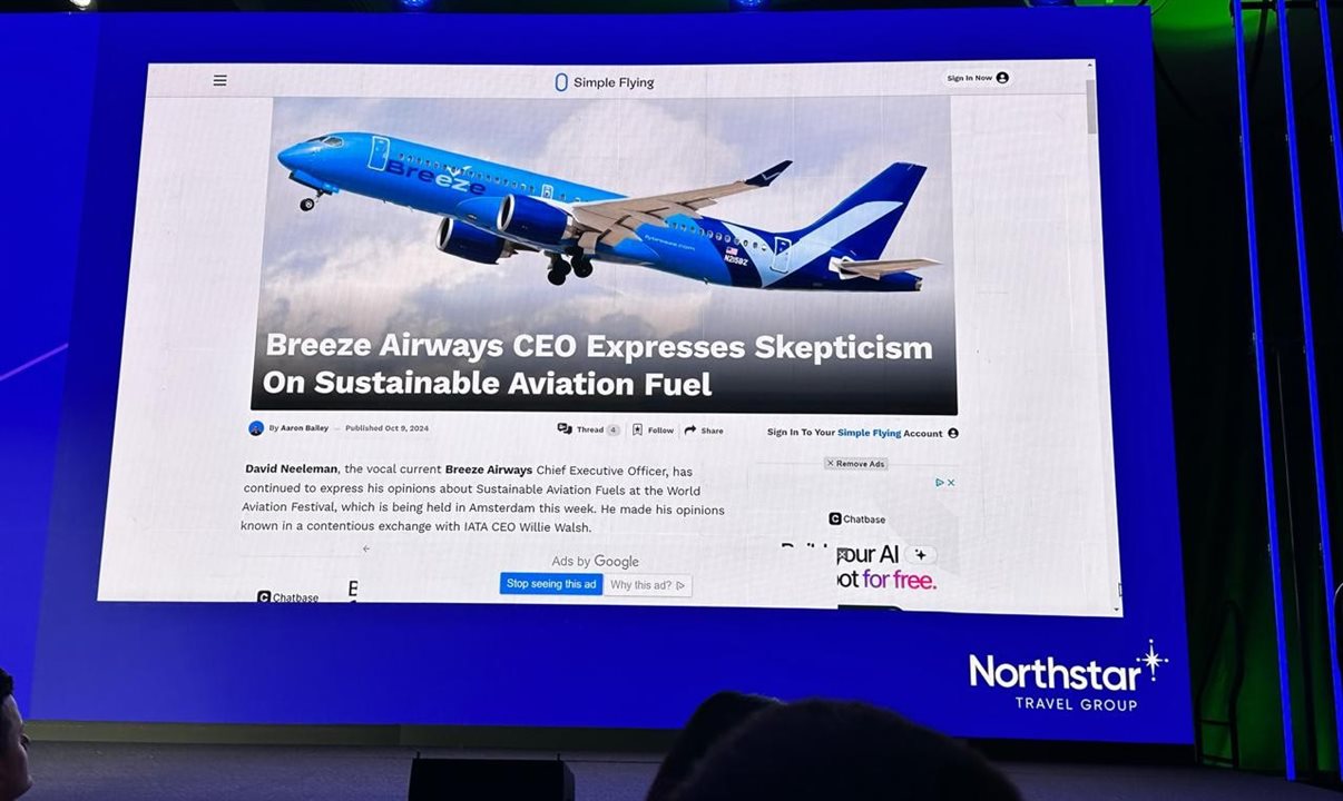 O fundador da JetBlue sugeriu que a indústria aérea ajude outras indústrias a abandonar os destilados de diesel para aumentar o fornecimento para aviões a um custo economicamente mais vantajoso