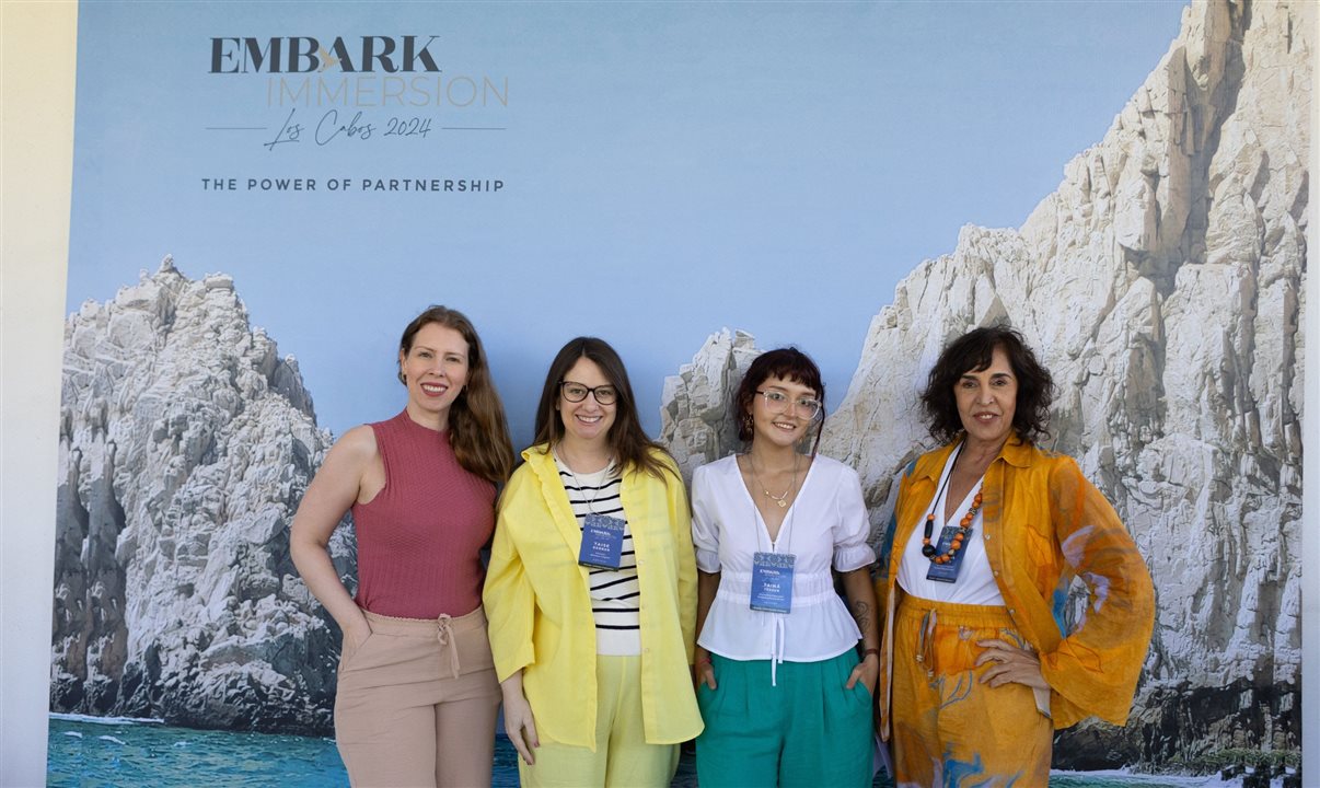 Marília Ferraz (Embark Beyond Brasil), Taíse Kerber (Aletatur Viagens), Tainá Tesser e Sylvia Silva (Embark Beyond Brasil)