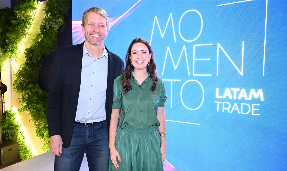 Jerome Cadier e Aline Mafra, da Latam Brasil