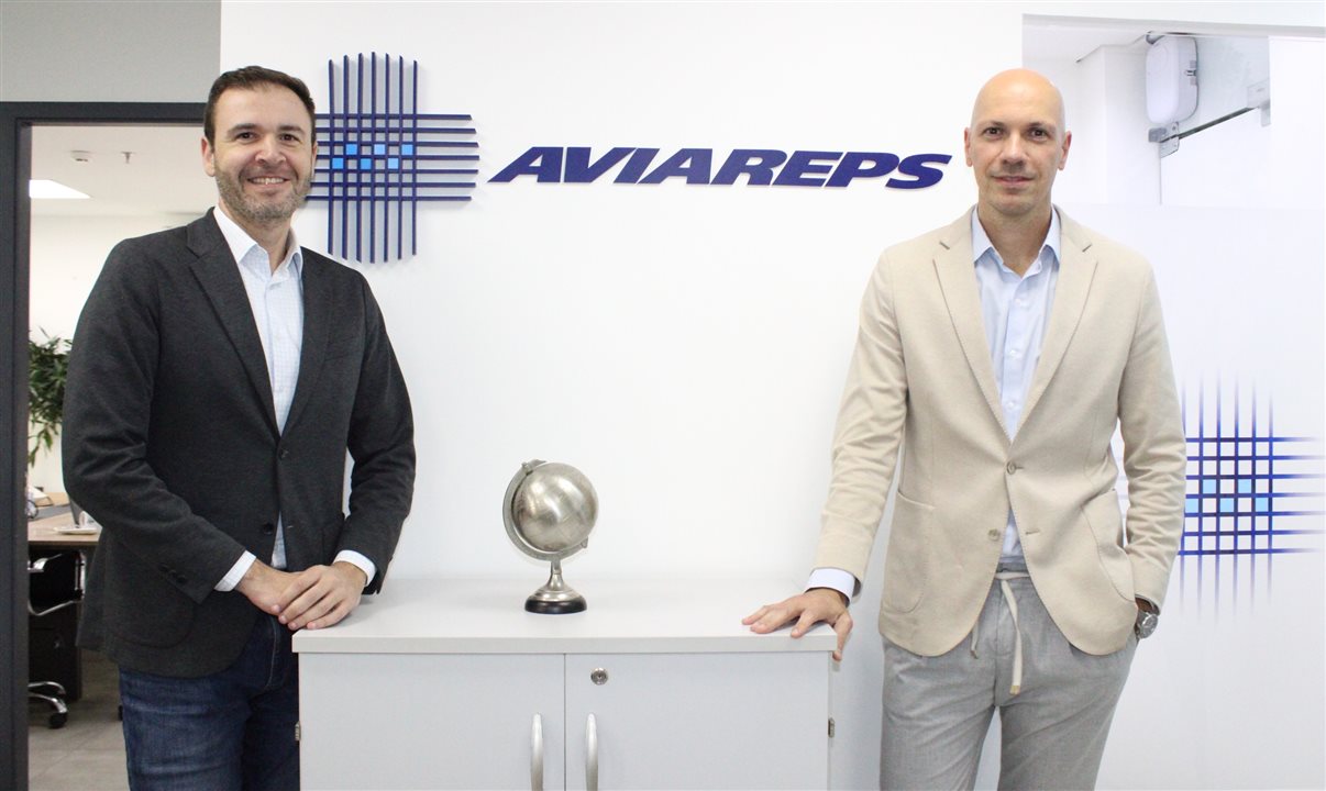 Denis Ribeiro, vice-presidente para América Latina, e Marcelo Kaiser, COO Aviation da Aviareps