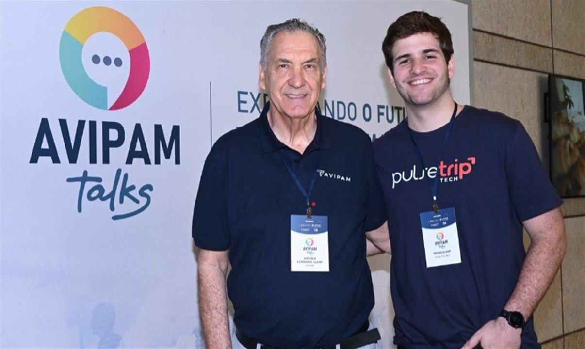 Antonio Fernando Slomp, da Avipam, e Pedro Slomp, da Pulse Trip Tech