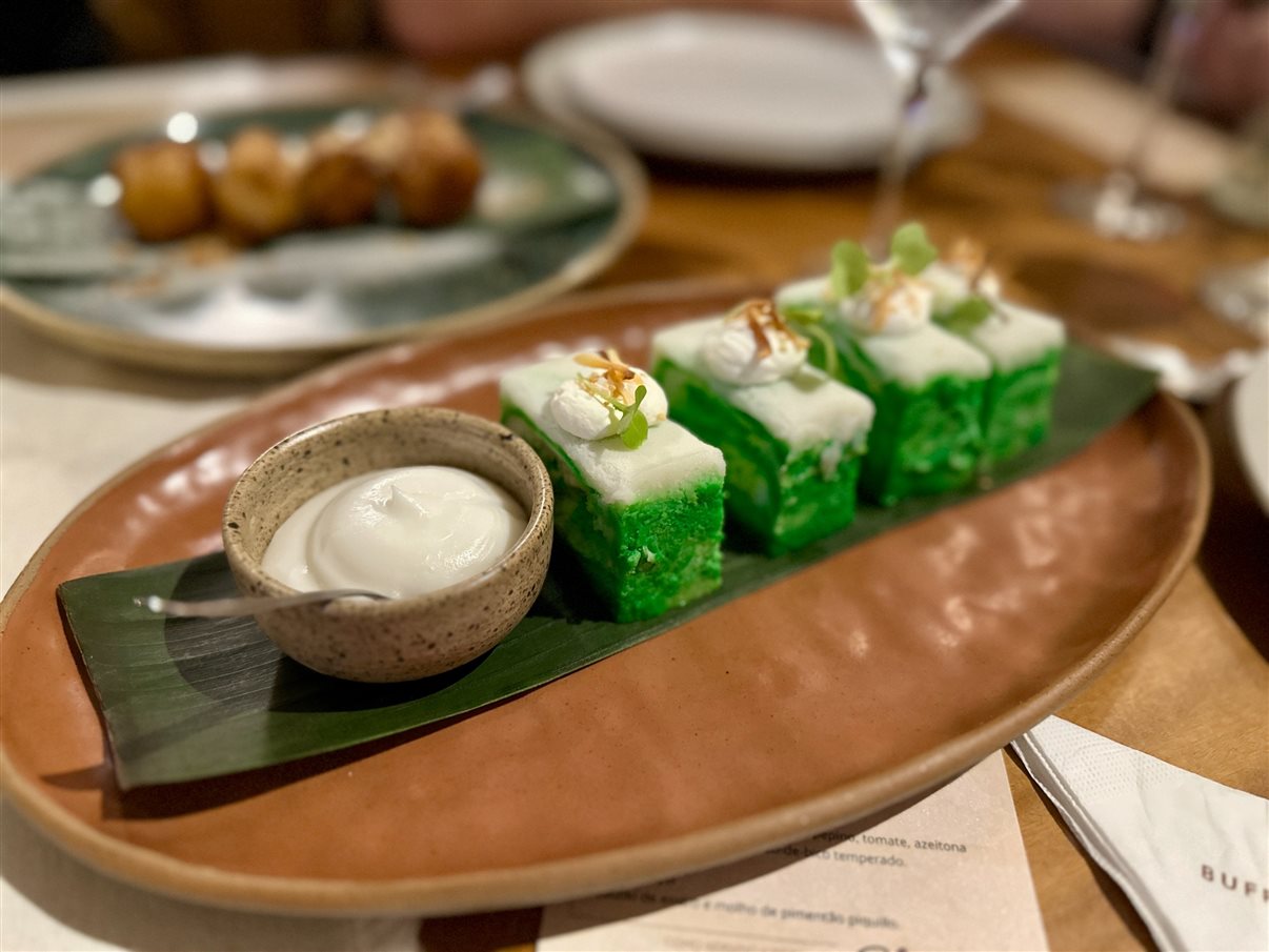 Uma das entradas que será servida no Planterie: Green Falafel, com tzatziki de endro e molho pimentão piquillo