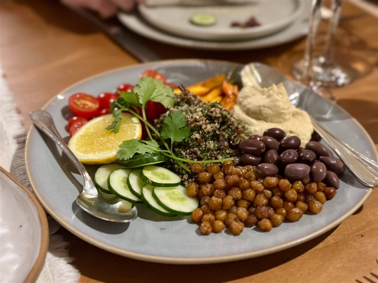 Uma das entradas que será servida no Planterie: Green Falafel, com tzatziki de endro e molho pimentão piquillo