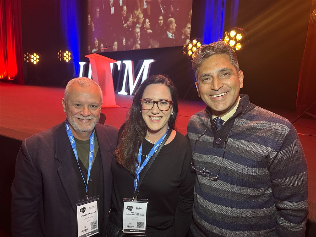 Alison Gilmore, diretora de Portfolio da ILTM, e Simon Mayle, diretor de ILTM Latin America, ILTM North America e Proud Experiences