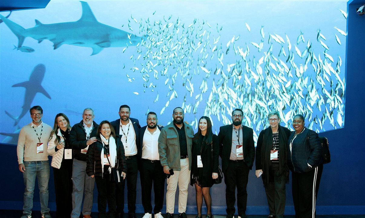 Operadores brasileiros na cerimônia de abertura do International Show Case da TSUSA no Georgia Aquarium de Atlanta