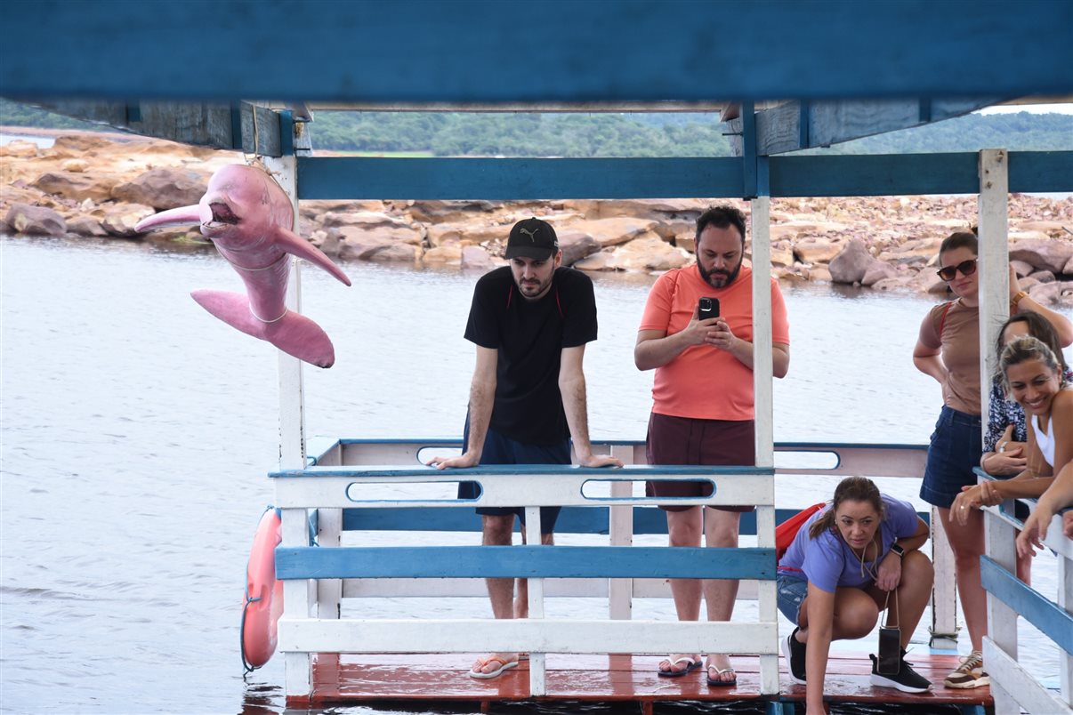 Mais uma vez, os participantes da viagem foram divididos em quatro grupos. Cada um deles em uma barco