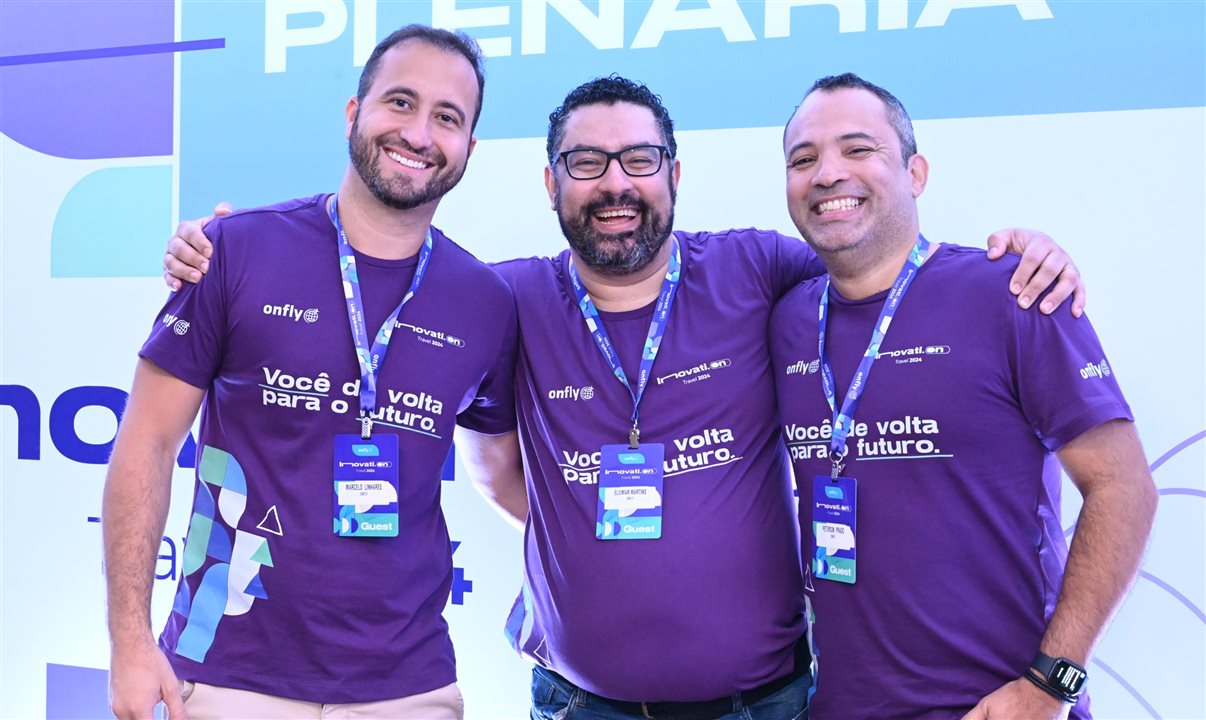 Marcelo Linhares, Elvimar Martins e Peterson Prado, da Onfly