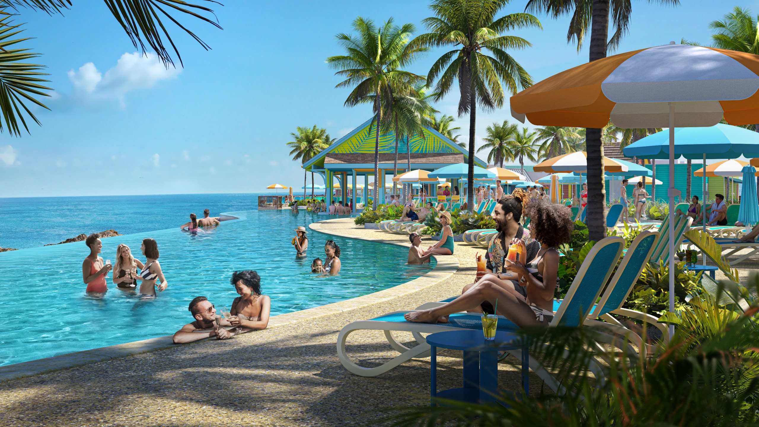 Futura piscina infinita do Royal Beach Club Paradise Island