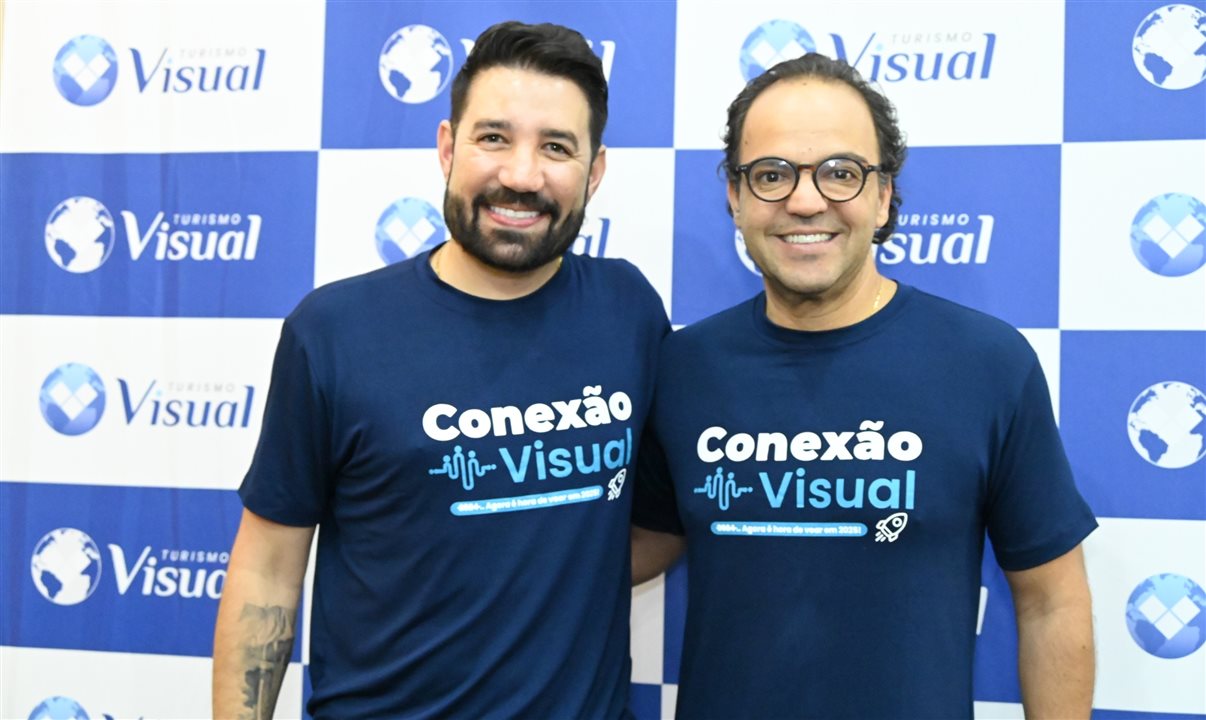 Hugo Lagares, da Visual Turismo, e Fabio Godinho, da CVC Corp