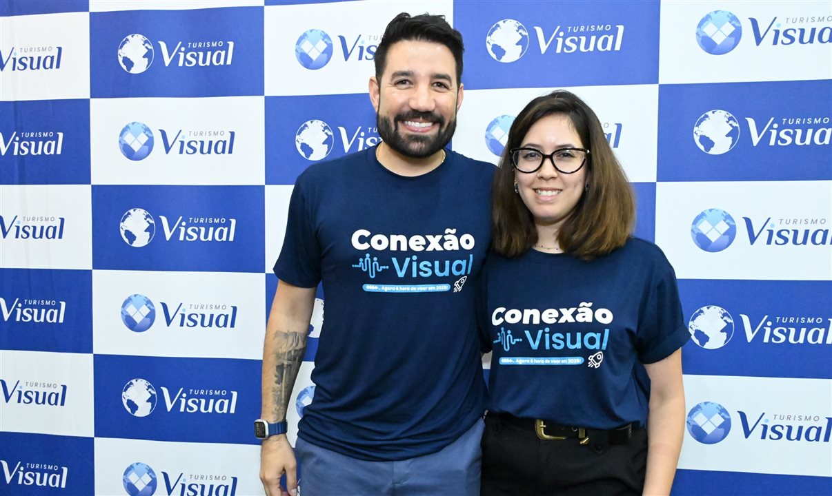 Hugo Lagares e Bianca Fernandes, da Visual Turismo