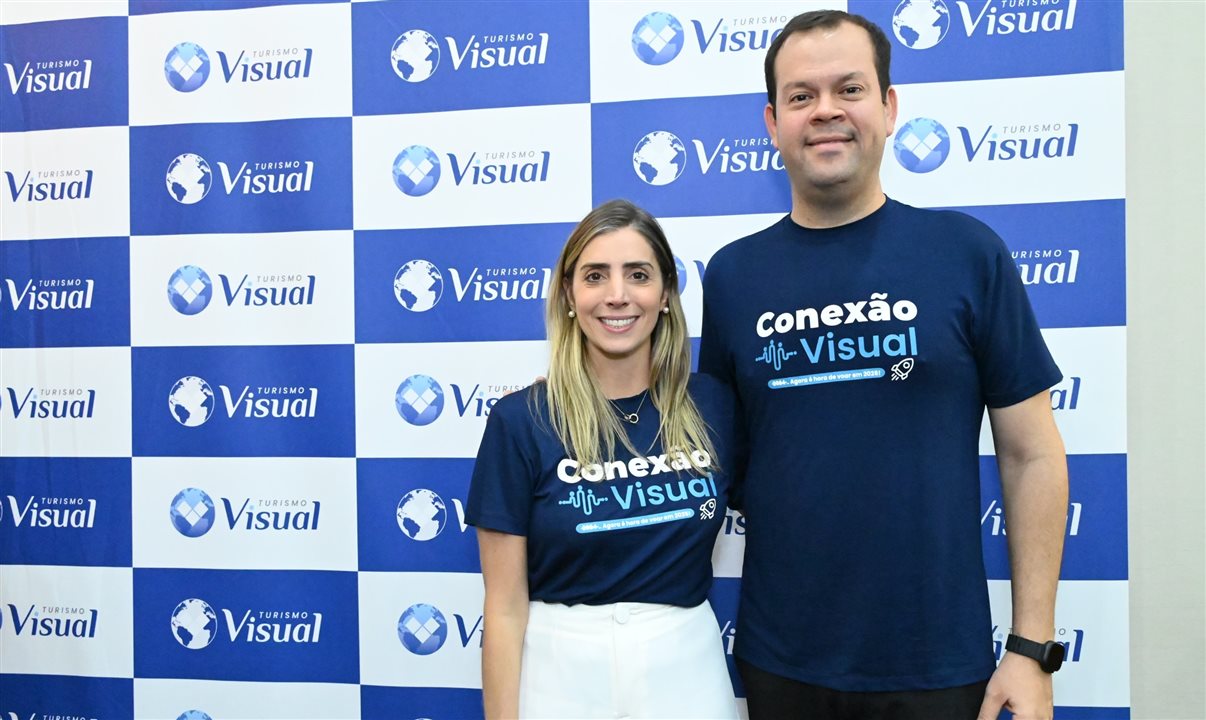 Paula Rorato e Rodrigo Galvão, da CVC Corp