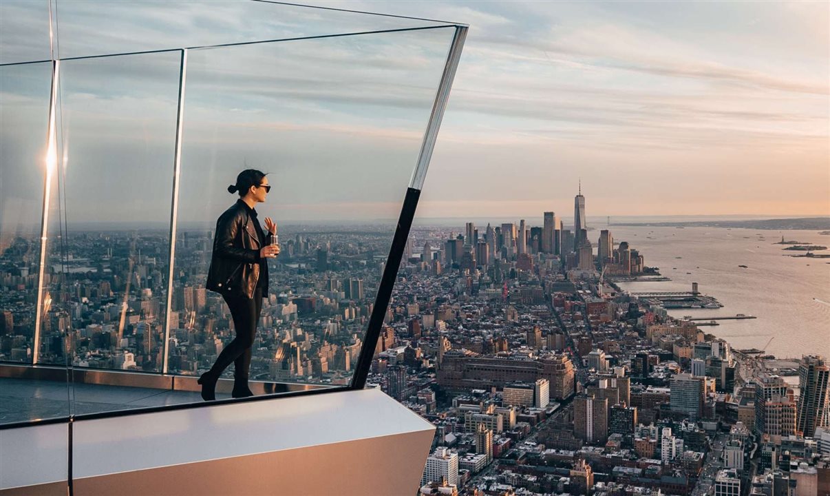 O observatório The Edge, na renovada região de Hudson Yards, participa da NYC Must-See Week, que permite adquirir dois ingressos pelo preço de um