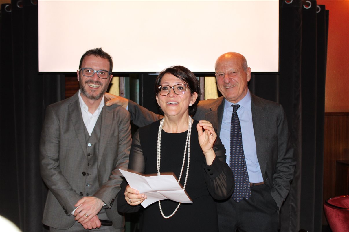 Roberto Pannozzo, CEO, Chiara Gigliotti, consultora sênior de Desenvolvimento Estratégico, e Paolo Delfini, presidente da Carrani Tours