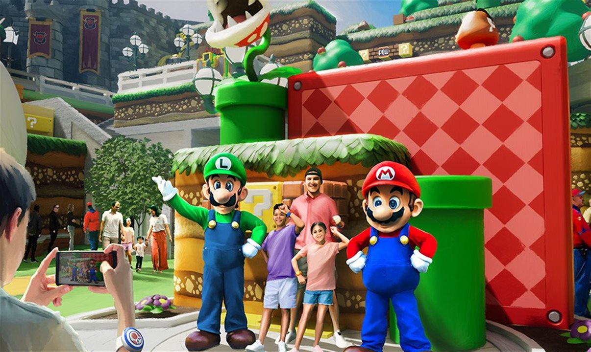 Universal revelou detalhes da área temática Super Nintendo World, que conta com um espaço para o Mário e outro para o Donkey Kong