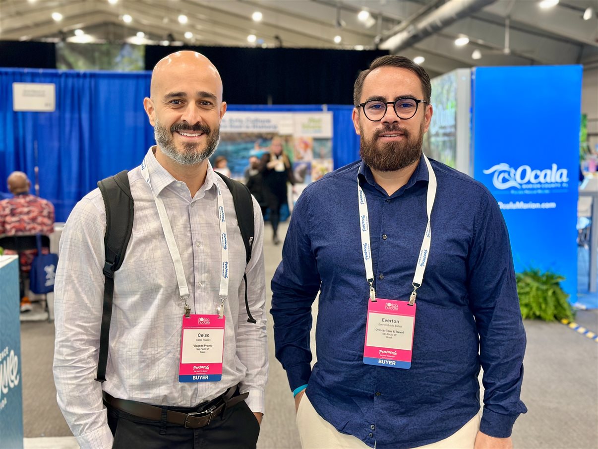 Patrick Yvars, do Visit Orlando, e Thais Machado, da Frt