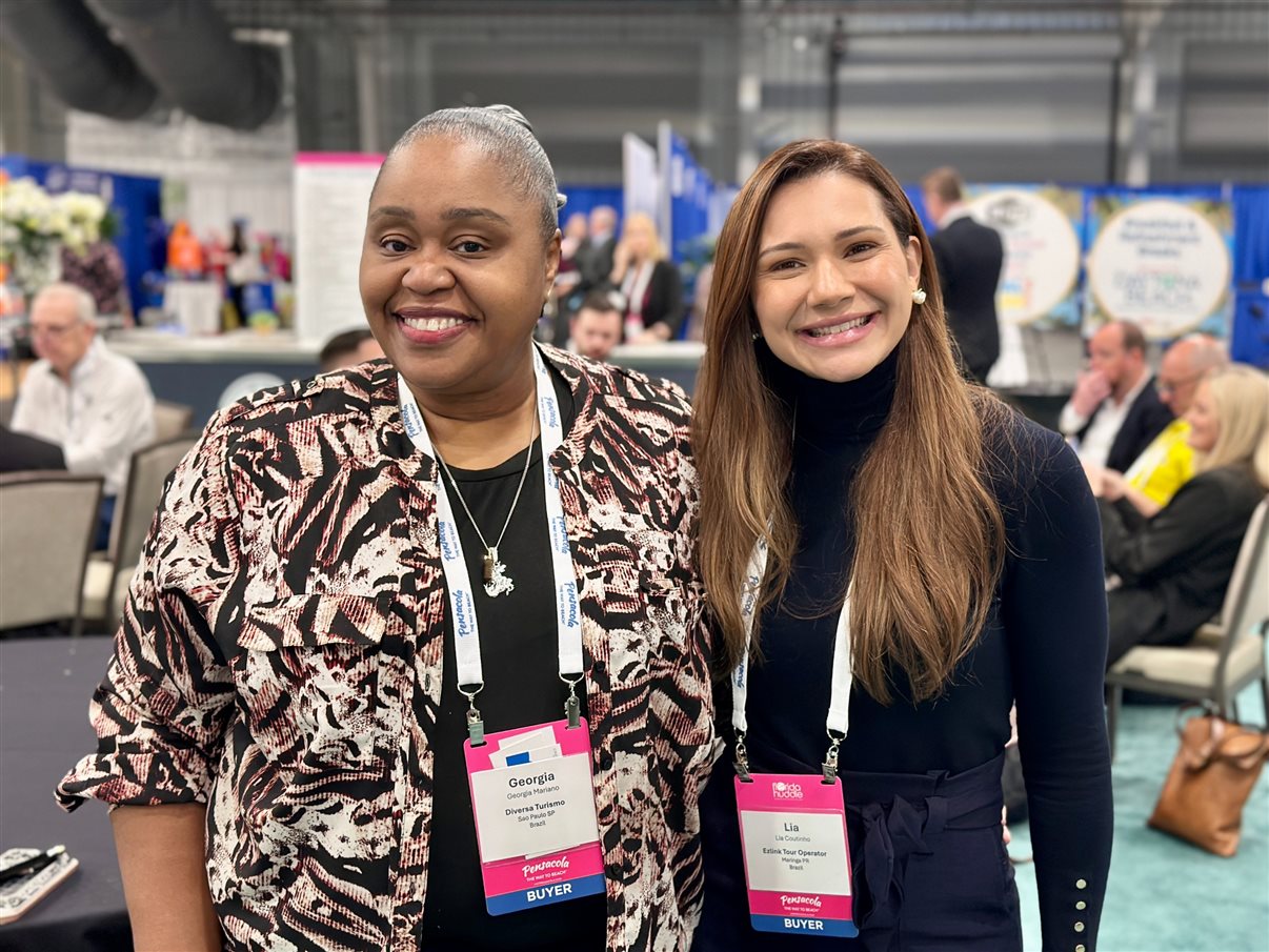 Patrick Yvars, do Visit Orlando, e Thais Machado, da Frt