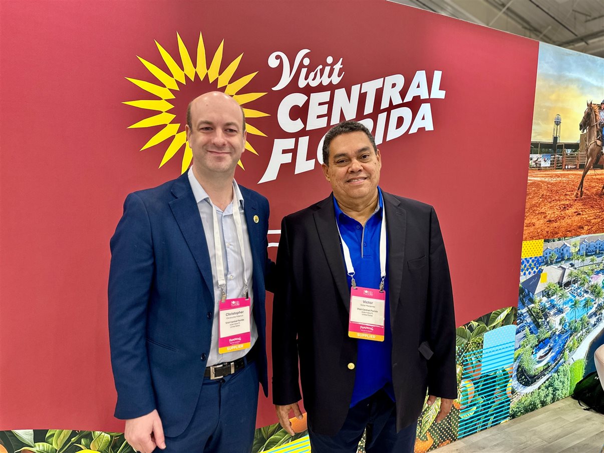 Patrick Yvars, do Visit Orlando, e Thais Machado, da Frt