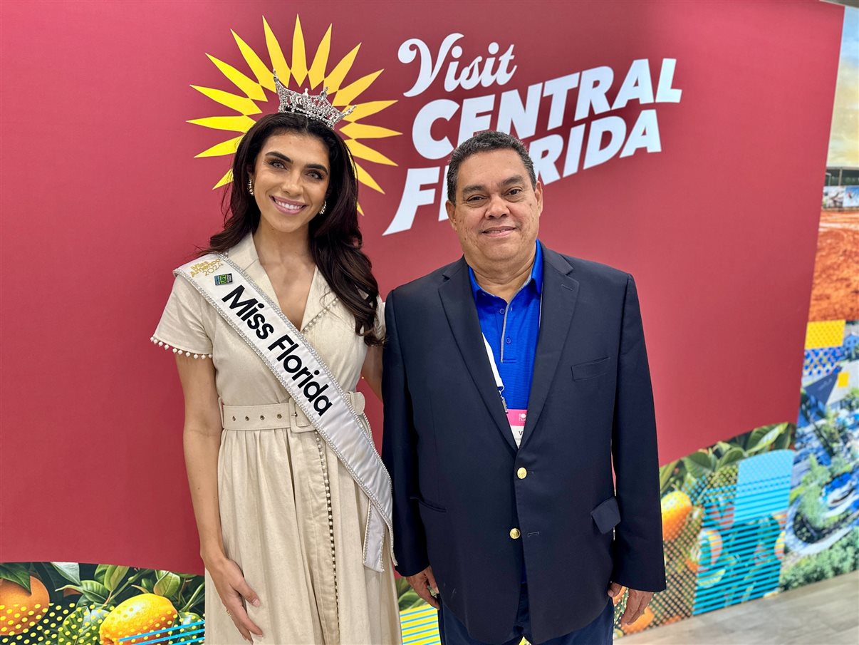 Patrick Yvars, do Visit Orlando, e Thais Machado, da Frt