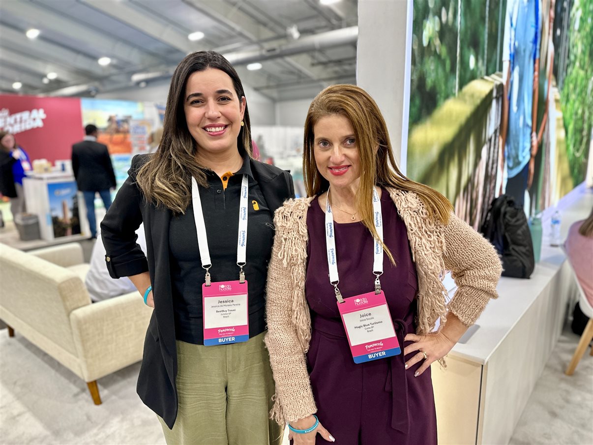 Patrick Yvars, do Visit Orlando, e Thais Machado, da Frt