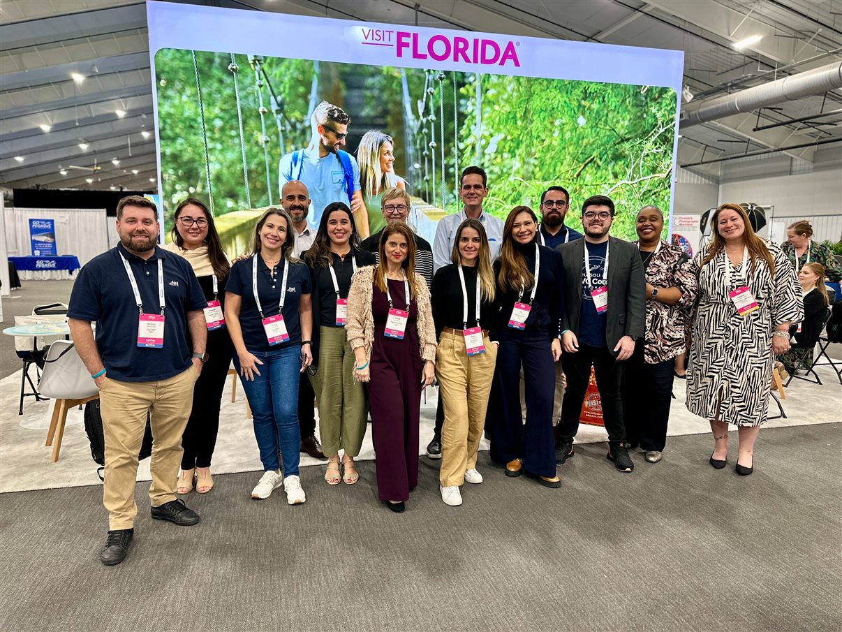 Patrick Yvars, do Visit Orlando, e Thais Machado, da Frt