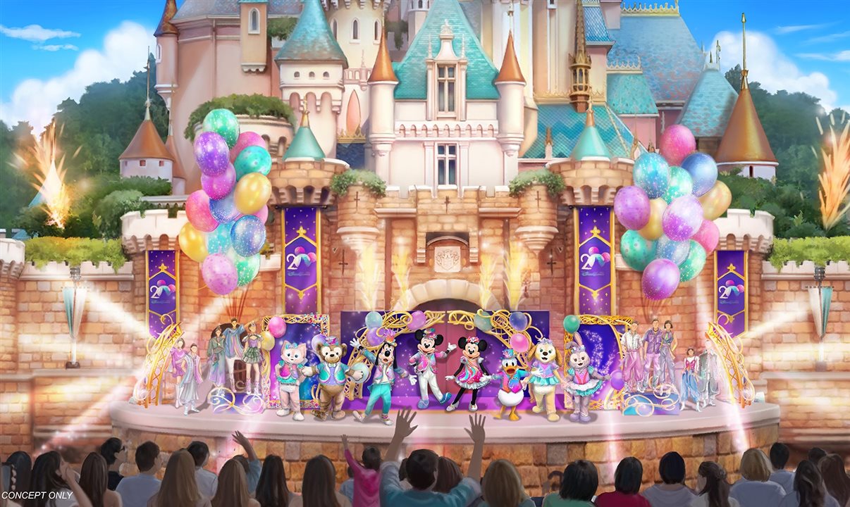 Palco em frente ao Castle of Magical Dreams receberá um novo show exclusivo de aniversário