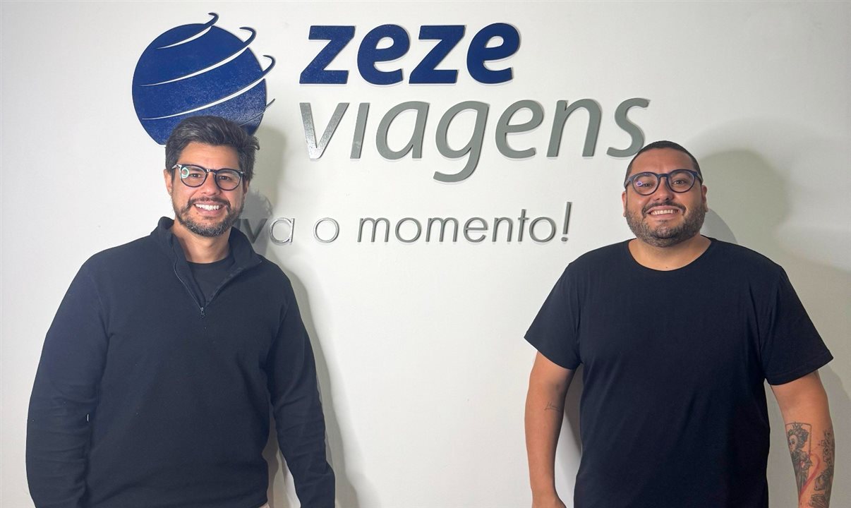 Pedro Vergara, diretor geral da Zezé Viagens, e Breno Gonzalez, responsável pela ZV Eventos