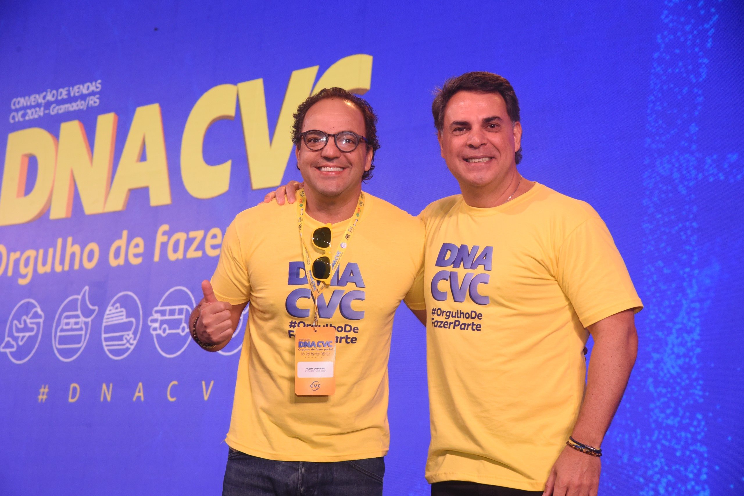 Fabio Godinho, CEO da CVC Corp, e Emerson Belan, VP de Vendas e Marketing para o B2C da CVC Corp