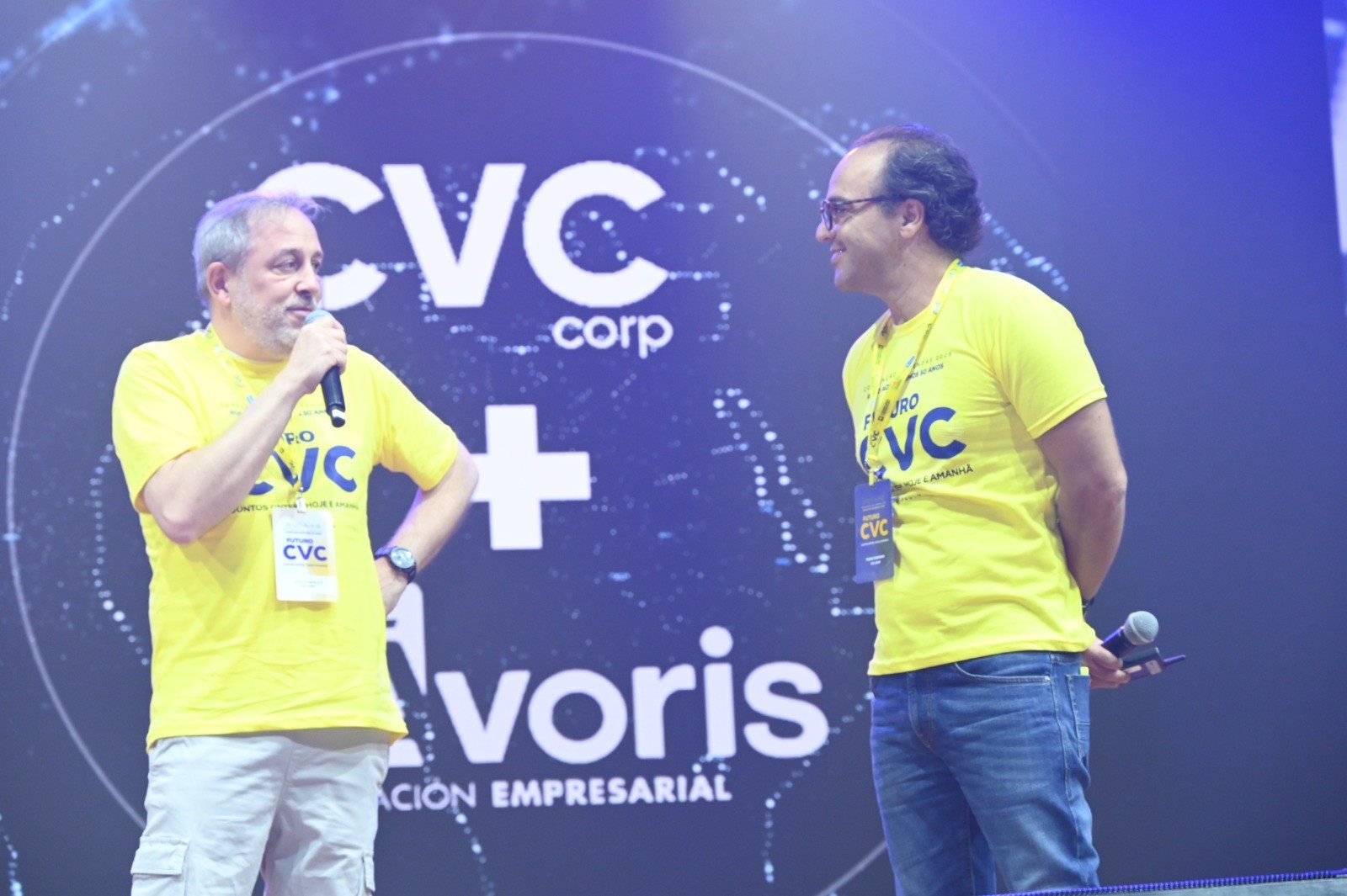 Fabio Godinho, CEO da CVC Corp, e Juan Carlos, diretor geral da Ávoris<br/>