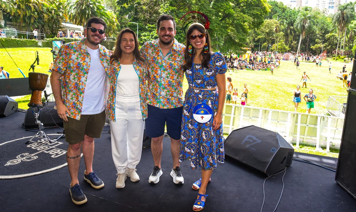 Diogo Beltrão, da Empetur, Raquel Lyra, governadora de Pernambuco, Eduardo Loyo, da Empetur, e Cacau de Paula, Secretária de Cultura de Pernambuco