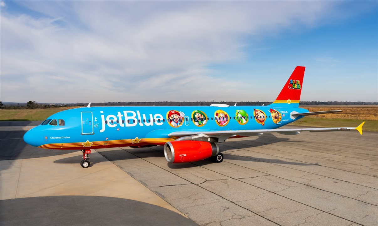 JetBlue e a Nintendo revelaram uma novidade que promete encantar os fãs da franquia Mario & Friends