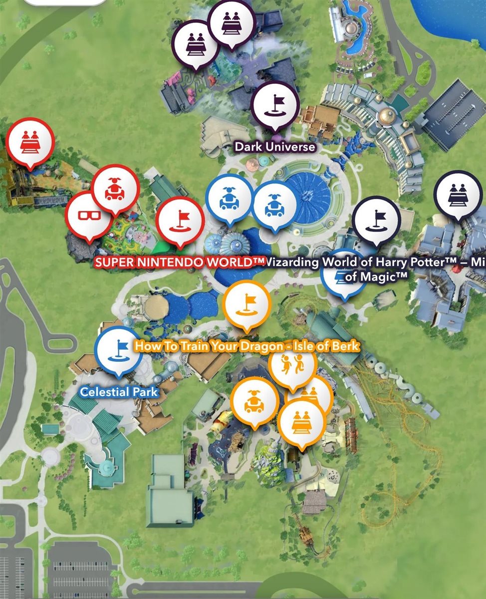 Mapa interativo do Epic Universe já está disponível no aplicativo do Universal Orlando Resort