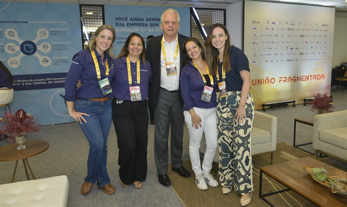 Bia Chueco, Luciana Custodio, Edmar Bull, Katia Governa e Carolina Grecco, da Copastur