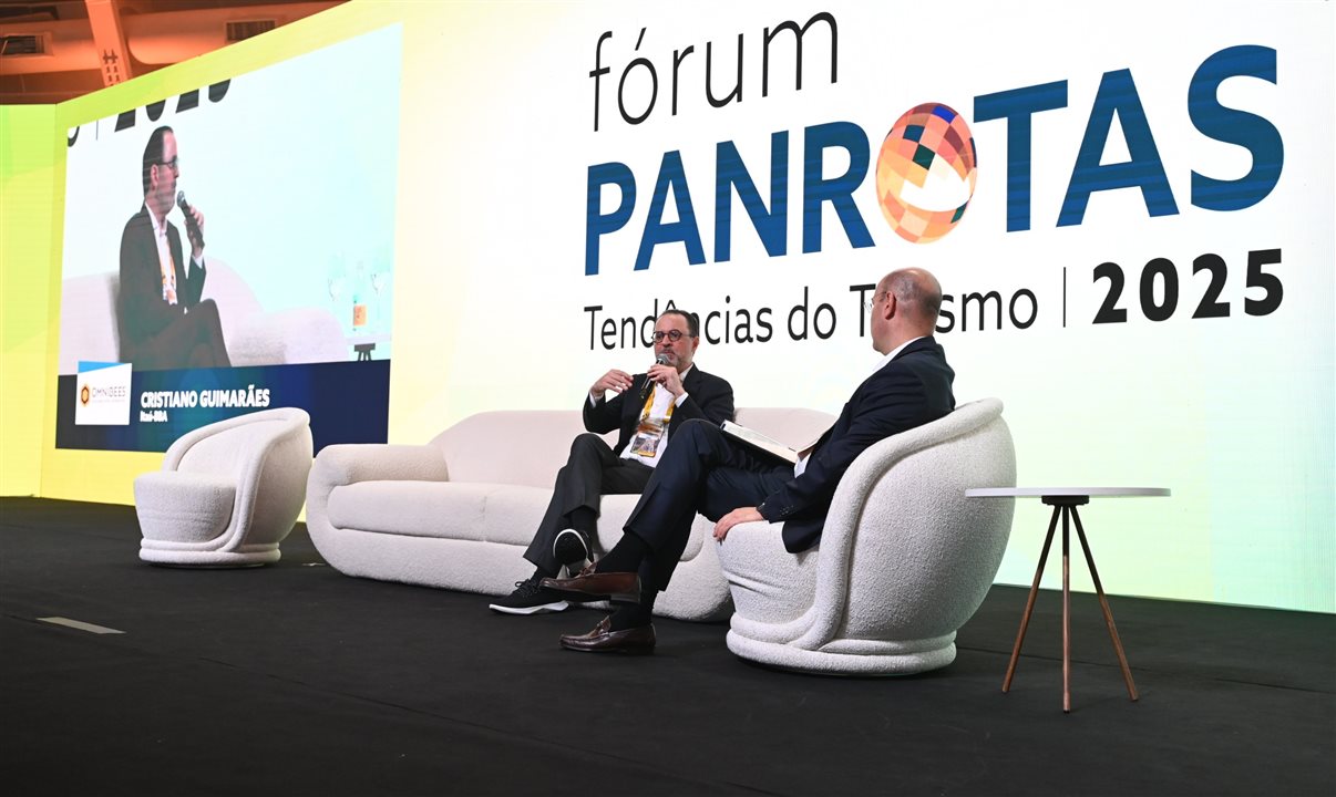 Cristiano Guimarães, diretor do Itaú BBA, e Luis Ferrinho, CEO da Omnibees