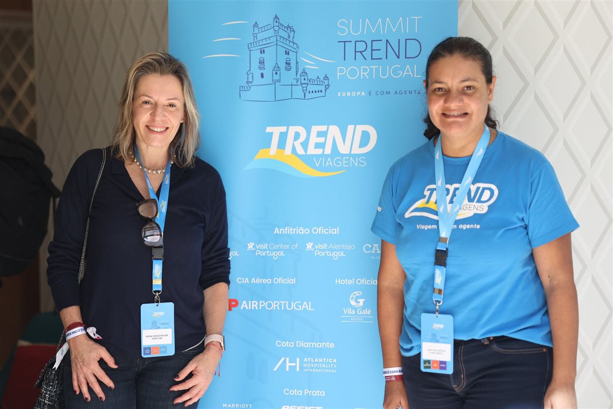 Paula Rorato, da CVC Corp, Pedro Ribeiro, do Vila Galé, e Bruno Heleno, da Trend