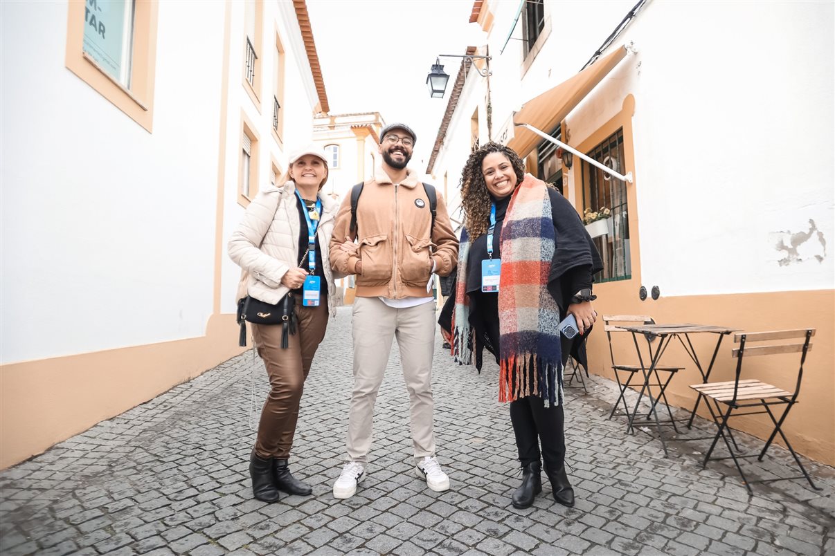Bruno Heleno, da Trend, com Leandro Lima, da Império das Passagens, Sâmara Silva, da Tilevo Turismo, Emily Duarte, da Infinity, e Wallace Alvo, da Viagens e Turismo