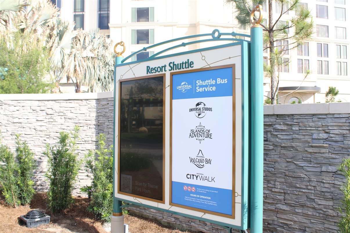 Essa é a vista de um dos apartamentos do Helios Grand Hotel: de cara para o Epic Universe