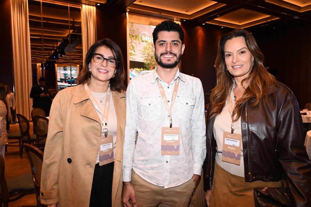 Gustavo Carvalho, Virgínia Gutierre e Carolina Guaritá, do TTW Group