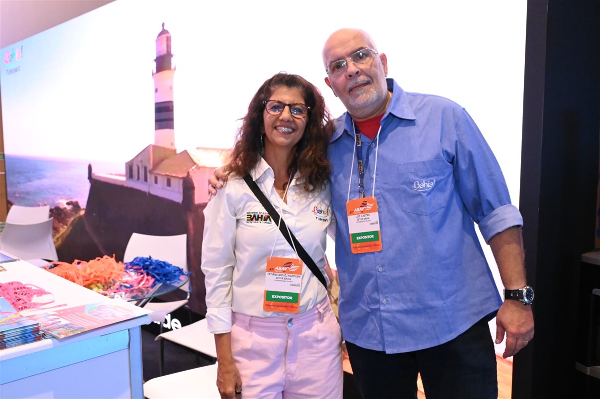 Tatiana Harfush e Luiz Castro, da Setur-BA
