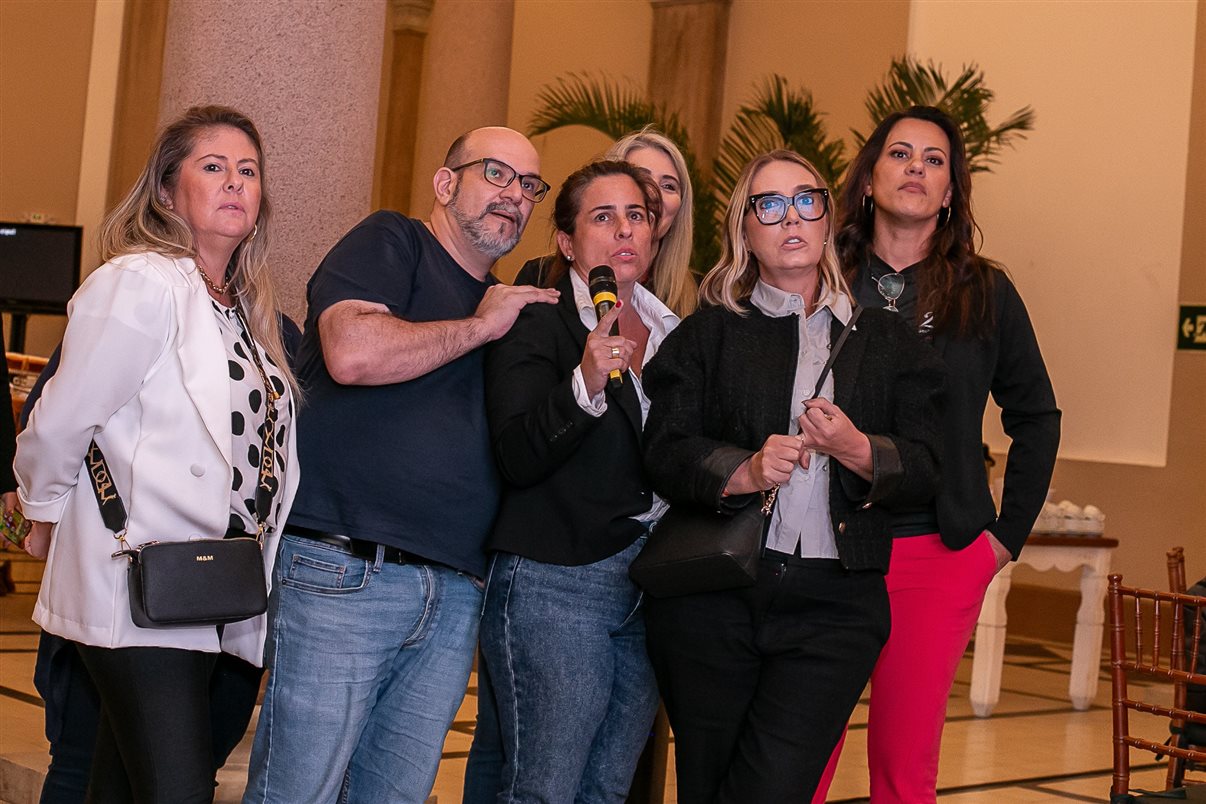 Patrícia Ribeiro, Executiva de Contas do Lufthansa Group, Agente Guilherme  Samuel e Daniela Anele, ambos Comercial da Flytour Business 