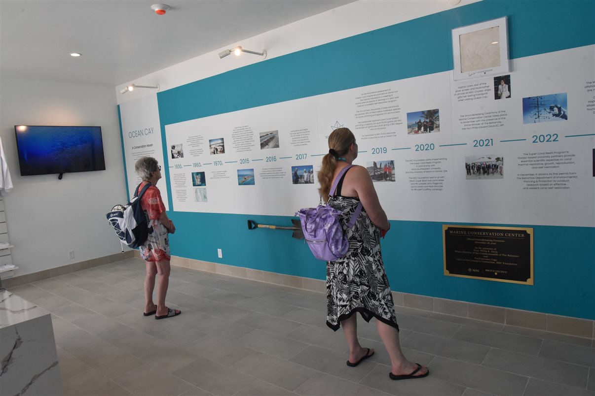 A MSC Foundation criou, dentro da Ocean Cay, um espaço para mostrar e divulgar as ações que realiza