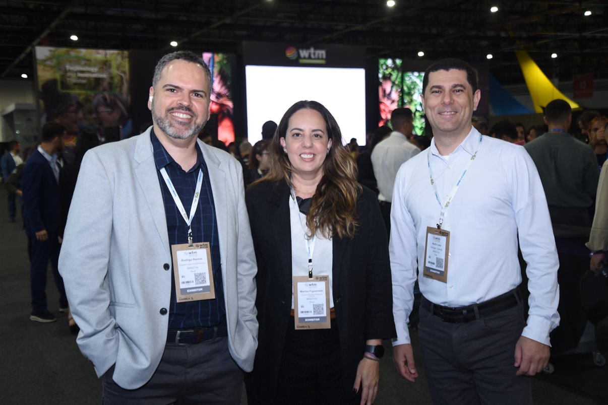 Rodrigo Ramos, Marina Figueiredo e André Lima, da Braztoa 