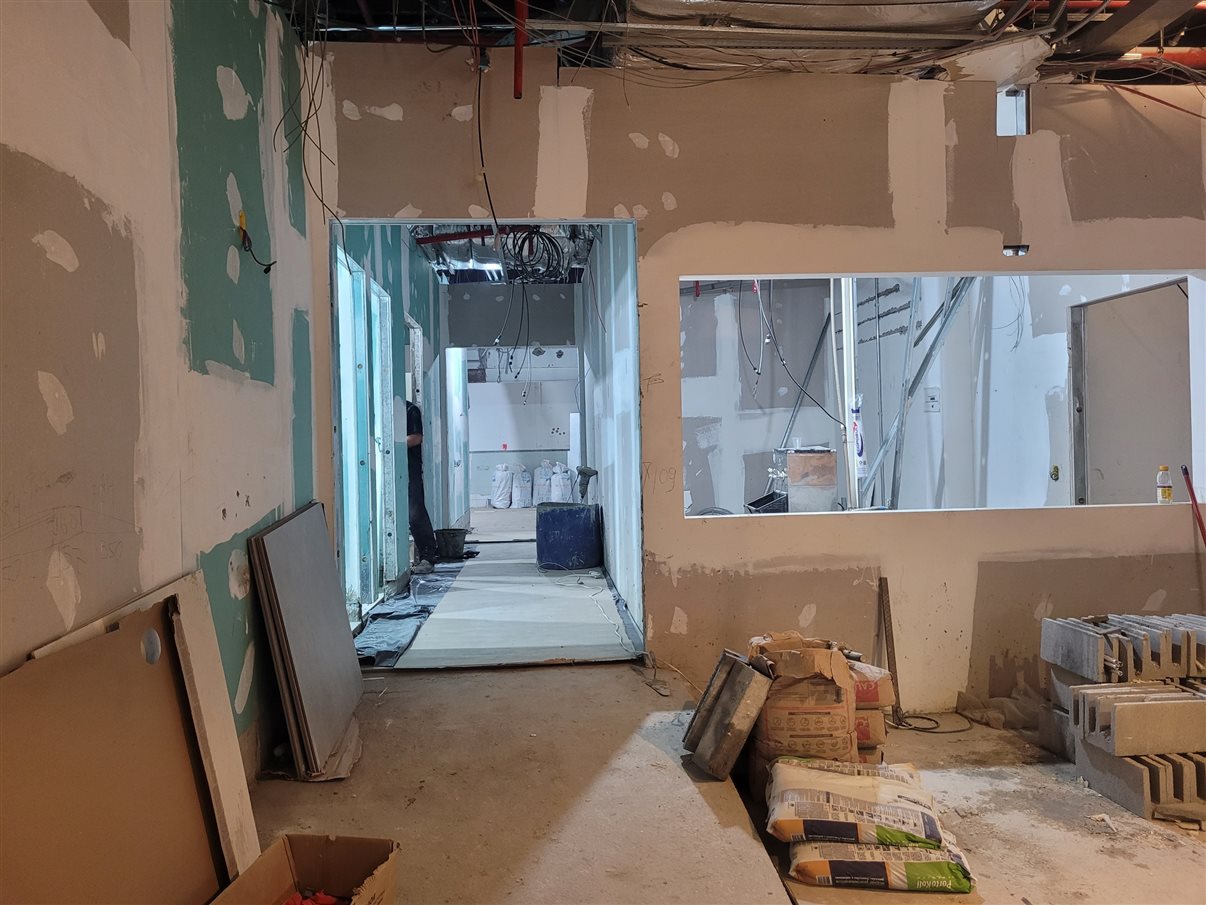 Visão do salão principal para eventos 