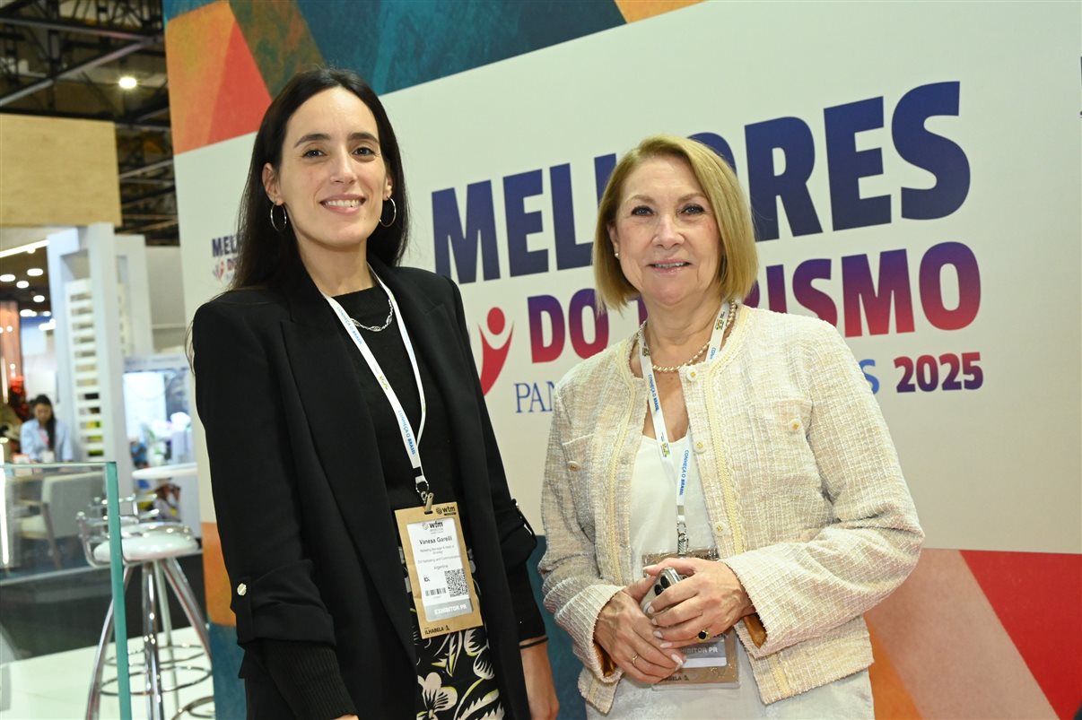 Marcela Cuesta, do Arakur Ushuaia, Guillermo Alcorta, da PANROTAS, Ana Medeiros, da Abav Nacional, e Maria Laura Pierini, do Visit Buenos Aires