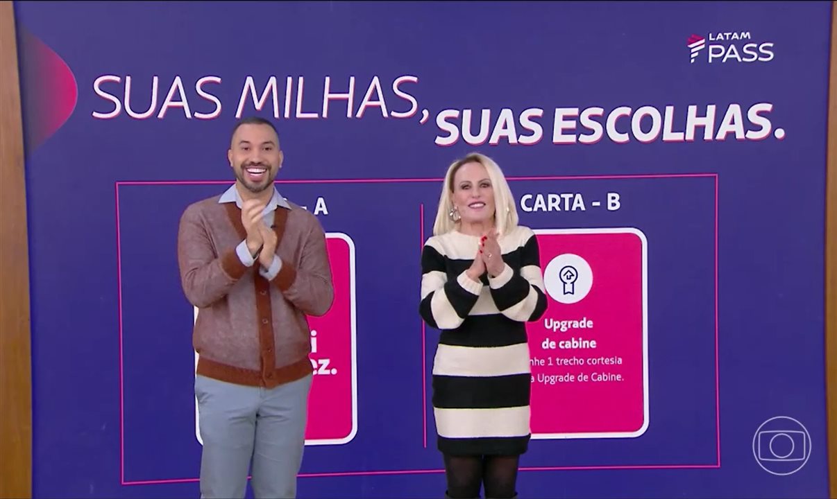 Ana Maria Braga recebeu, na estreia do quadro, o economista Gil do Vigor como parceiro de desafio