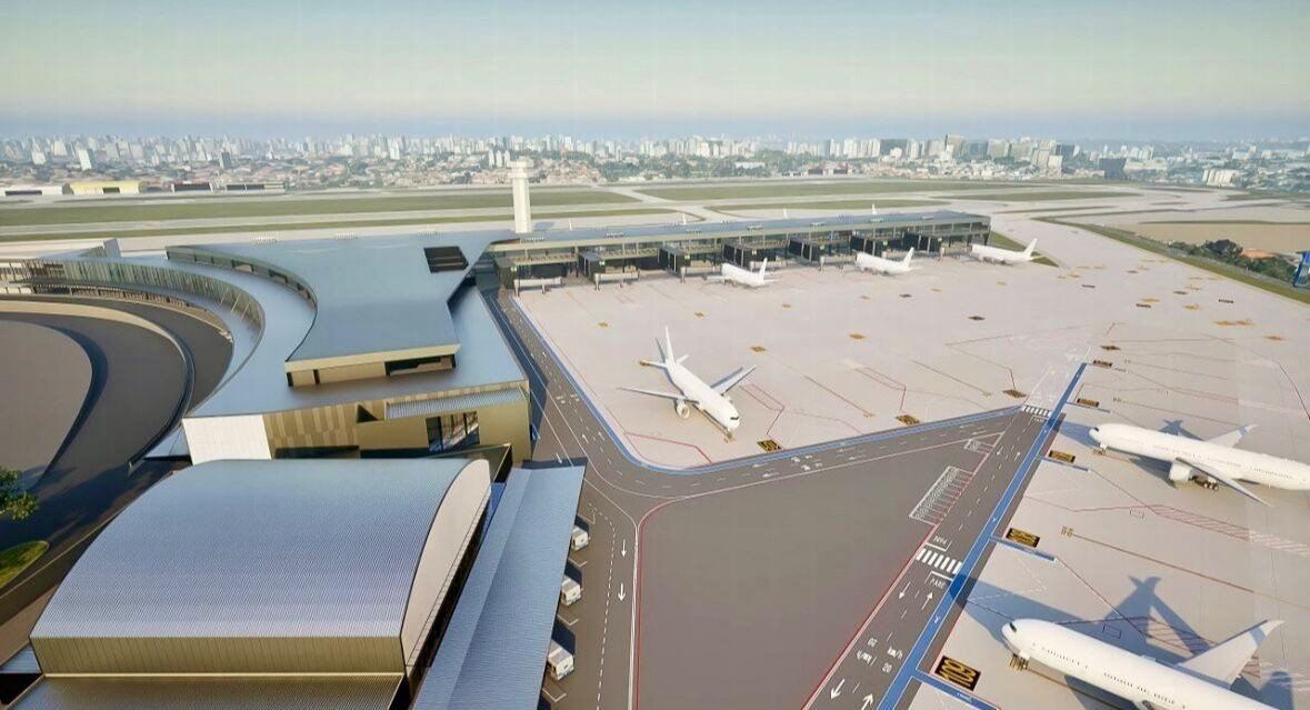 Projeção do novo aeroporto de Congonhas