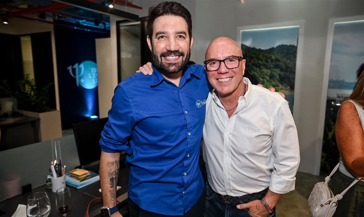 Hugo Lagares, diretor da Visual, e Marco Oliva, diretor do Club Med<br/>