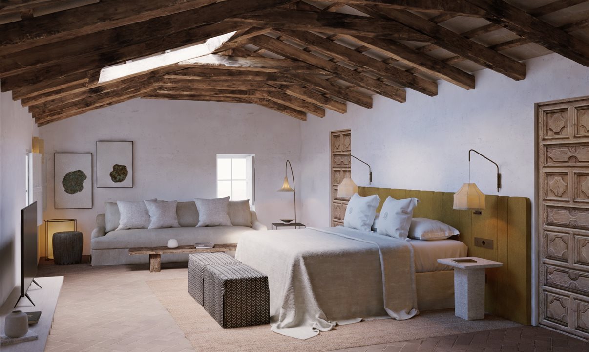 Suíte no Binidufà, hotel da Vestige Collection em Menorca