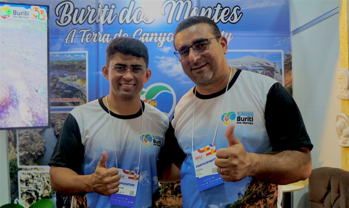 Antonio Everton Cardoso Batista e Olavo Júnior, secretário de Turismo e prefeito de Buriti dos Montes