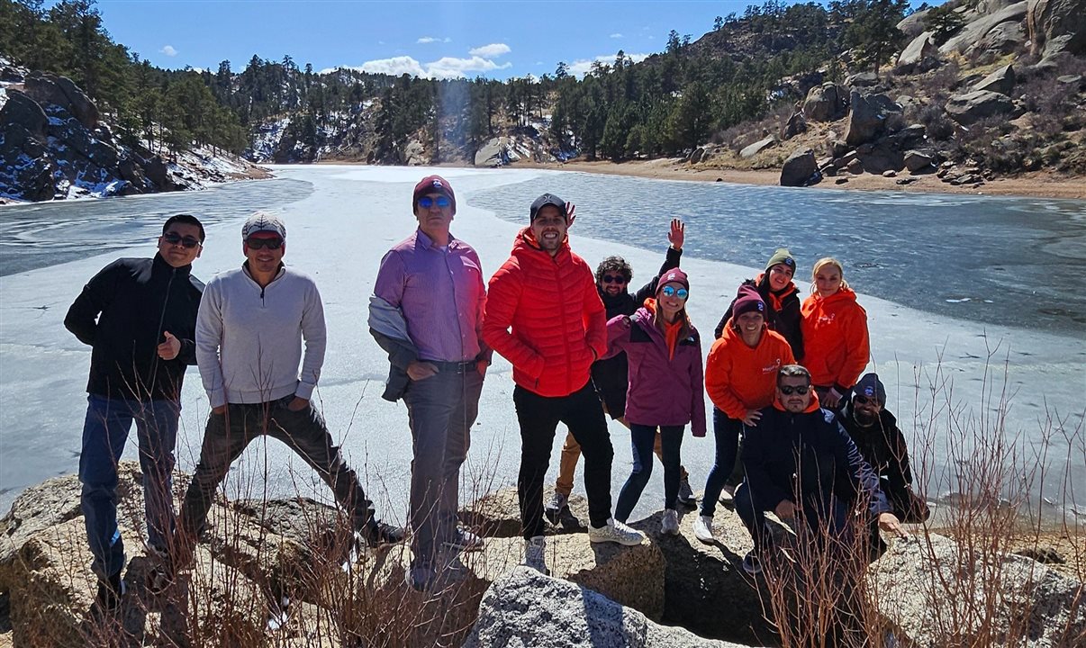 Grupo no Curt Gowdy State Park, em Cheyenne, no Wyoming